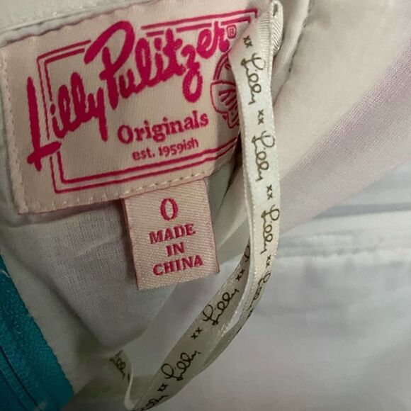 Vintage LILLY PULITZER ORIGINALS Strapless Regency Turquoise Kissue Bubble Dress - Picture 6 of 9